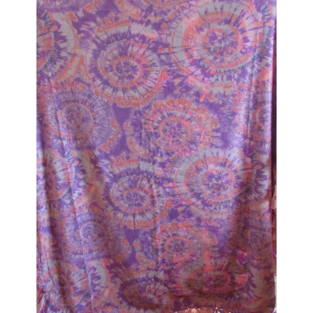 Gamers Never Sleep Black and Tie Dye Soft Fleece Handmade Tie Blanket NWOT